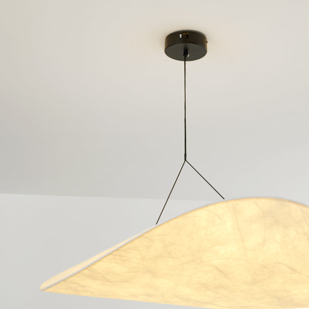 Ritta Lampada a Sospensione Metallo/ Seta Bianco Soggiorno/Sala/Galleria d'Arte Vintage Arte Deco