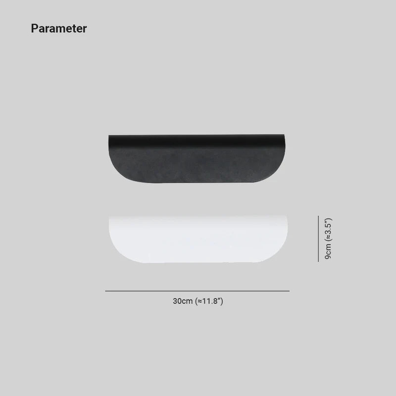 Ray Moderne LED Lampade da Esterno Nera/Bianca Curvo Impermeabile