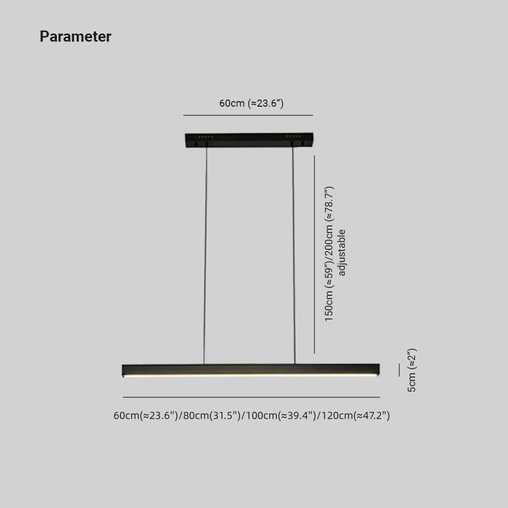 Arisha Minimalista LED Lampada a Sospensione Metallo/Legno Lineare Dimmerabile Soggiorno/Camera da Letto