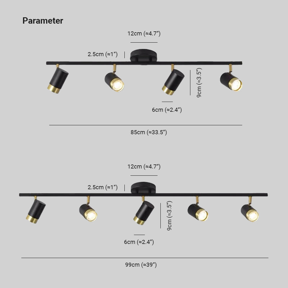 Arisha Minimalismo LED Plafoniera Semi-incasso Metallo Nera Temperatura Colore Commutabile Soggiorno/Camera da Letto