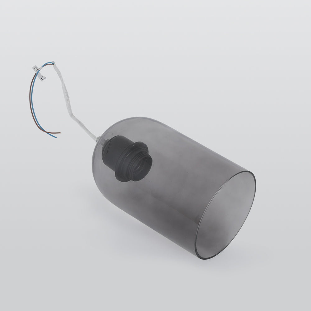 Arisha Moderna LED Plafoniere Cilindro Vetro Trasparente Cognac/Grigio Corridoio/Soggiorno/Camera da Letto
