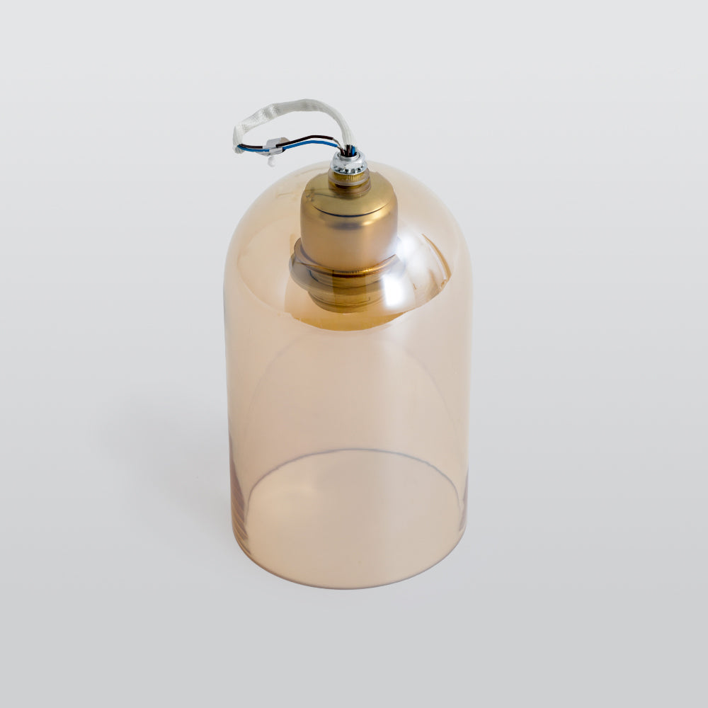 Arisha Moderna LED Plafoniere Cilindro Vetro Trasparente Cognac/Grigio Corridoio/Soggiorno/Camera da Letto