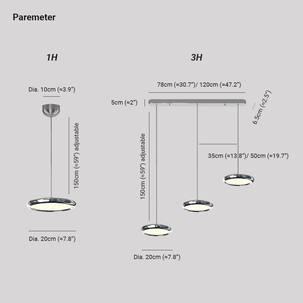 Arisha Minimalista LED Lampade a Sospensione Metallo Argento/Oro/Rosa Circolare Soggiorno/Camera da Letto/Sala da Pranzo