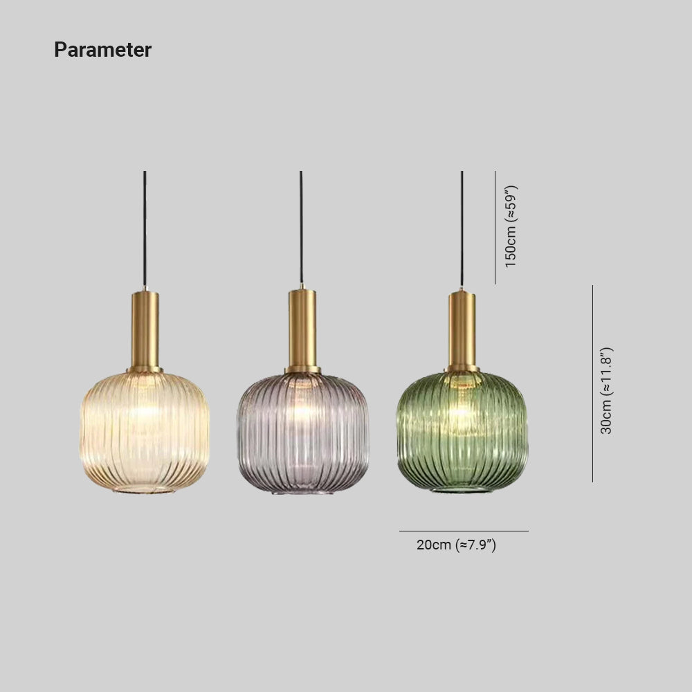 Valentina Design LED Lampade a Sospensione Metallo Vetro Verde/Grigio Cucina/Soggiorno/Camera da Letto