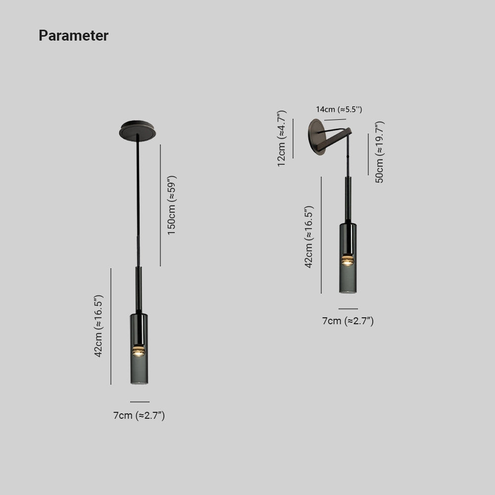 Arisha Moderno Minimalismo LED Lampade a Sospensione/Applique Vetro Nero