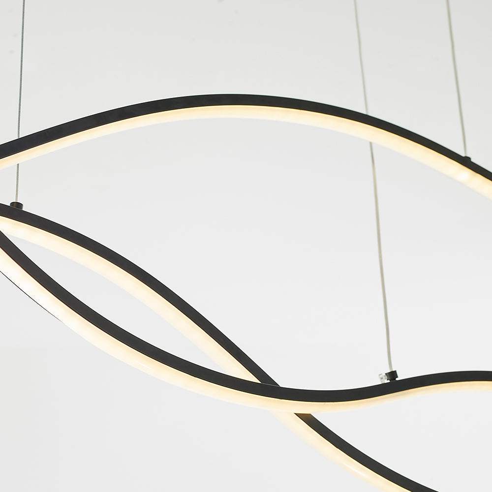 Arisha Moderni LED Lampade a Sospensione Nero/Oro Metallo Ristorante/Soggiorno/Camera da Letto