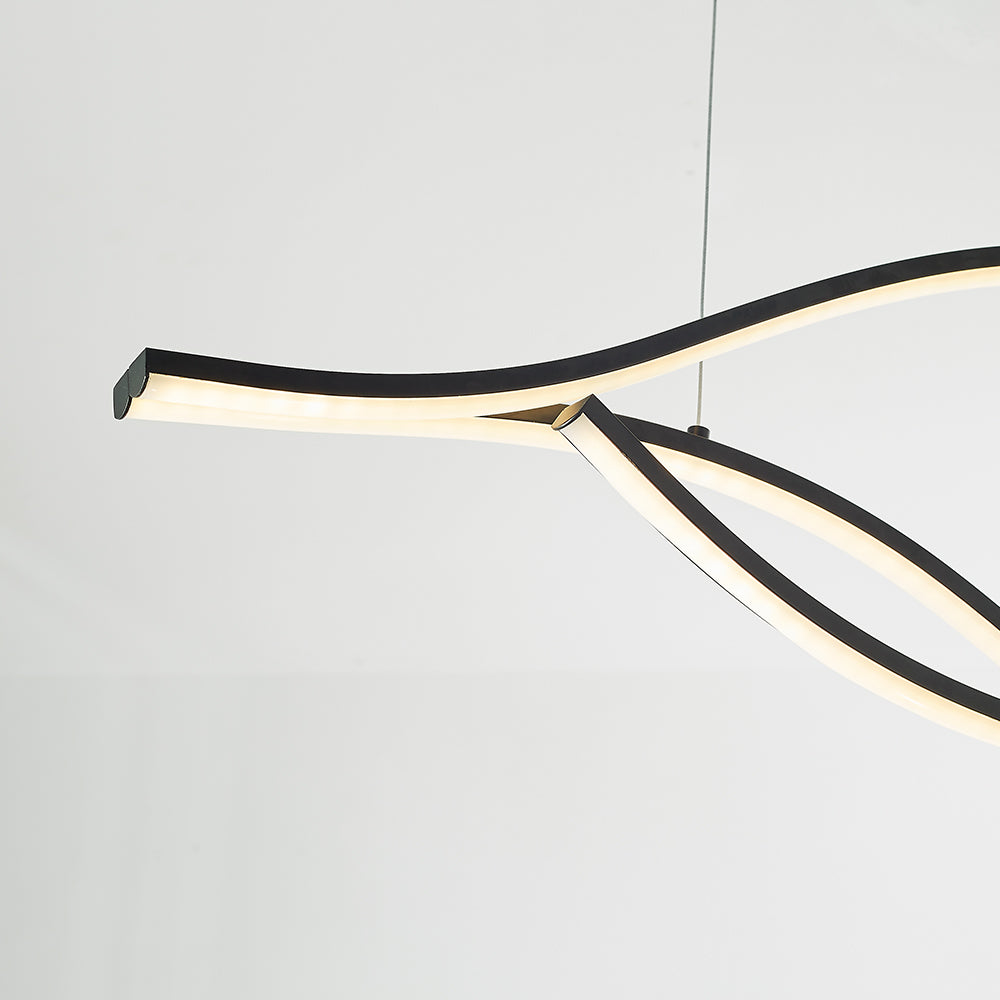 Arisha Moderni LED Lampade a Sospensione Nero/Oro Metallo Ristorante/Soggiorno/Camera da Letto