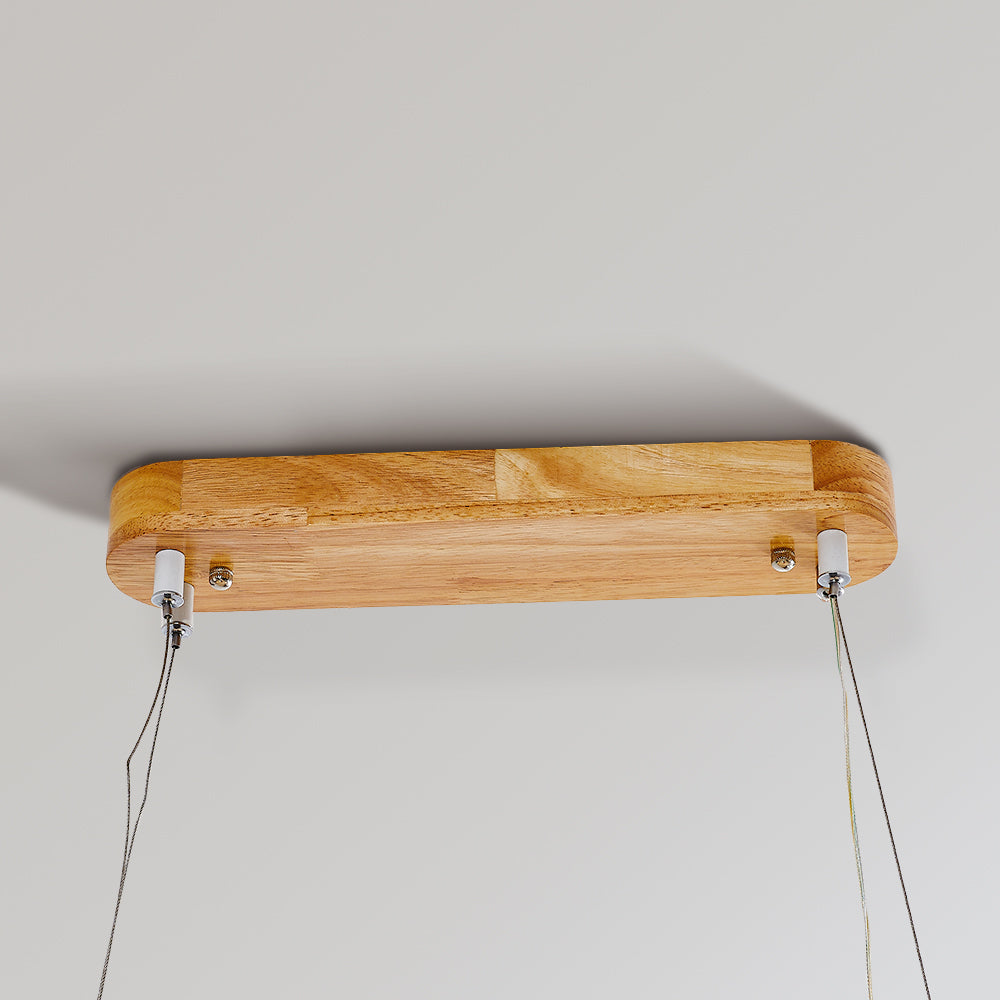 Muto Bellissimo LED Lampade a Sospensione Legno Ovale Contemporanee