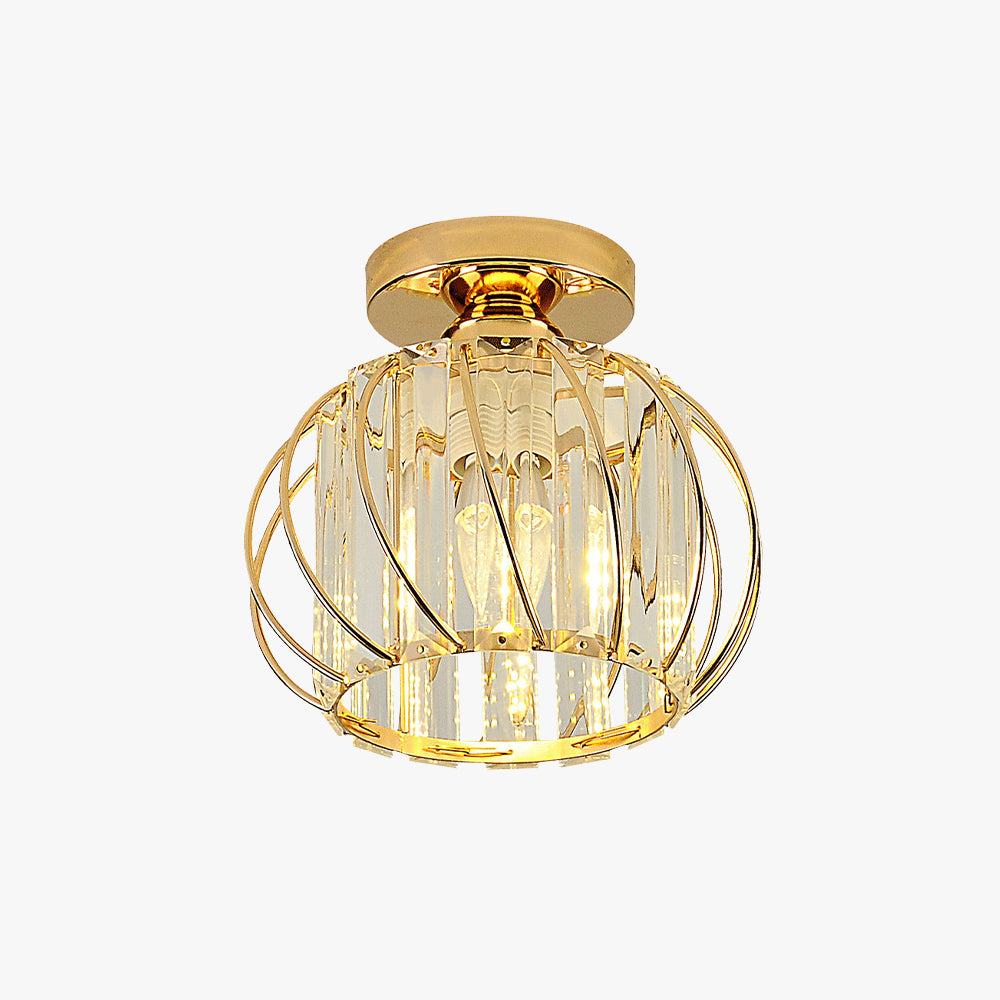 Valentina Moderno Gabbia Globe Metallo/Cristallo Plafoniere Soggiorno