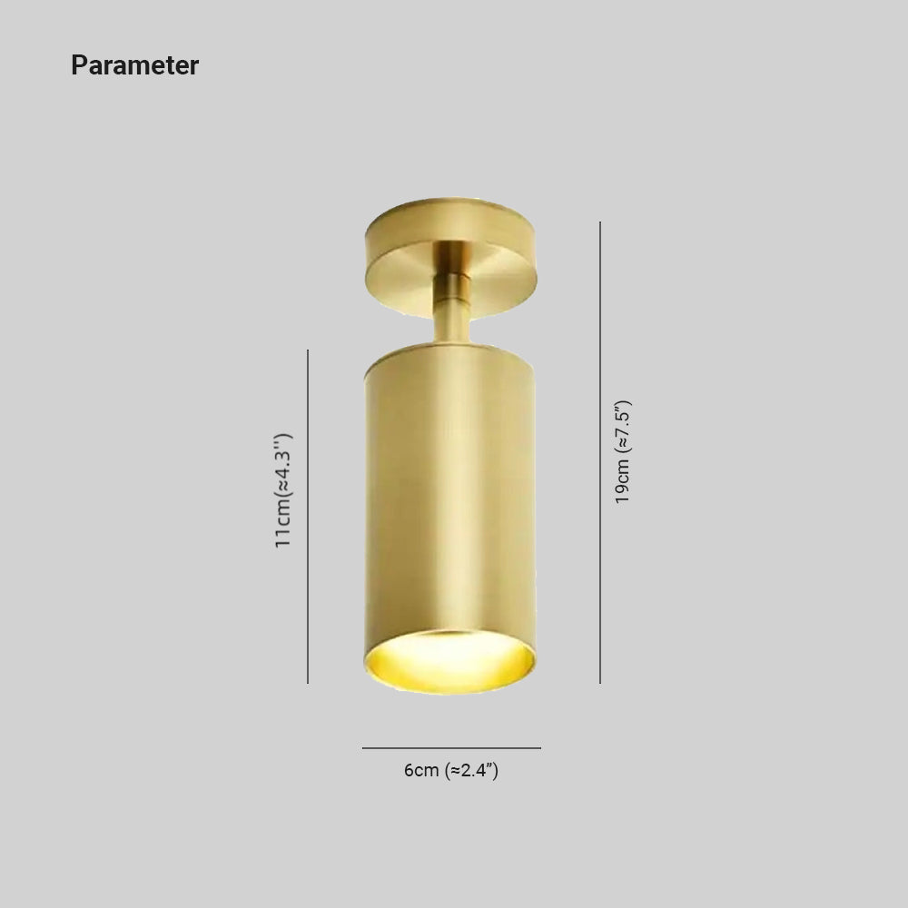 Arisha Moderna lED Piccolo Applique/Plafoniere Metallo Ora Cilindro Soggiorno/Camera da Letto