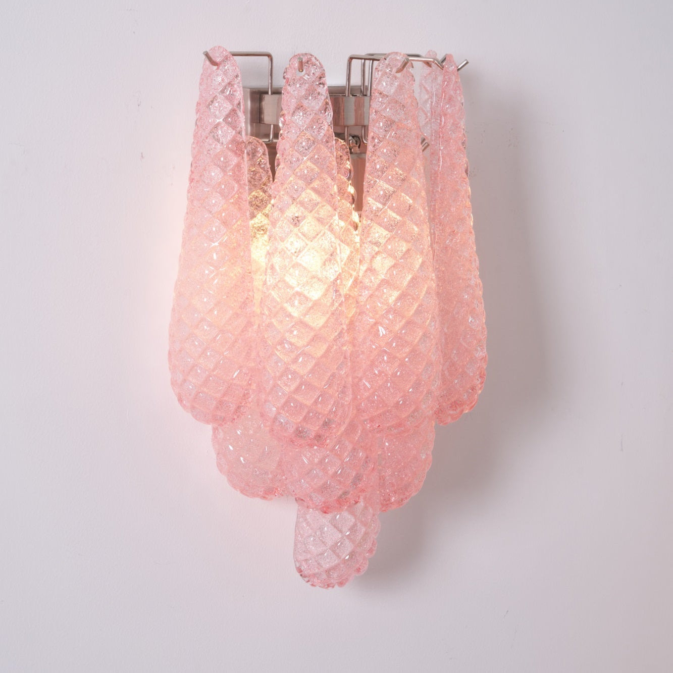 Aurora Wall Lamp Pink Teardrop Glass Floral Artistic - Neutralighting