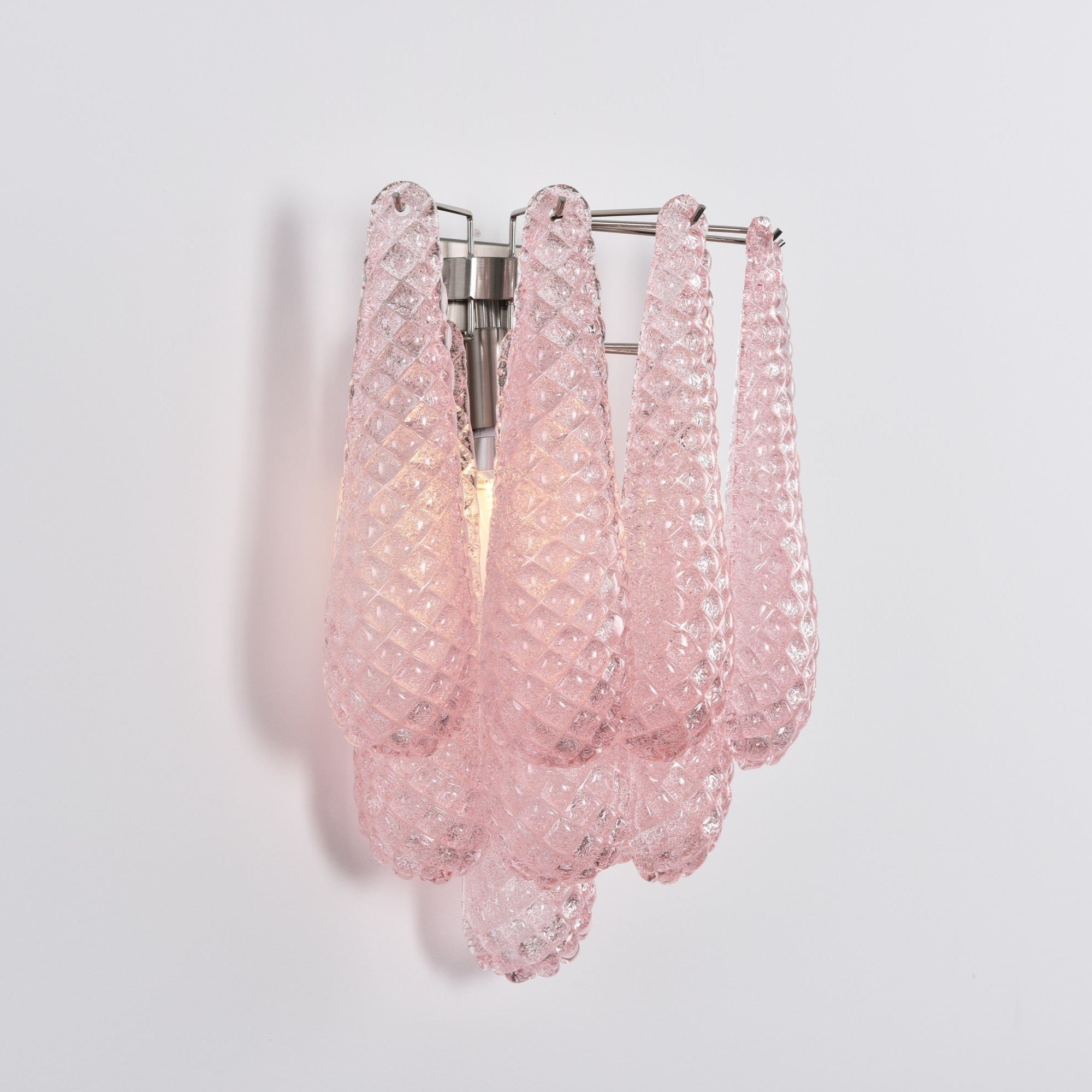 Aurora Wall Lamp Pink Teardrop Glass Floral Artistic - Neutralighting