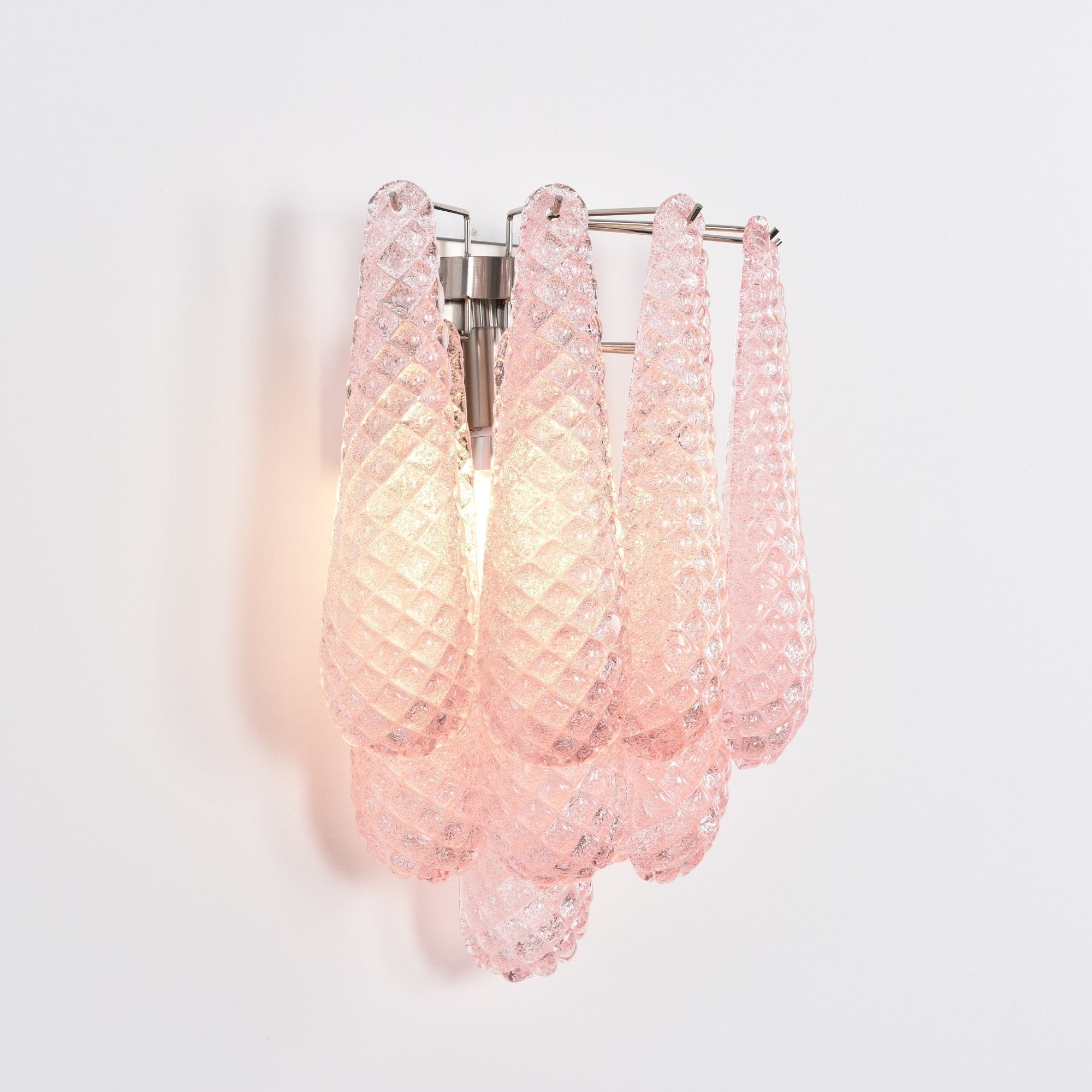 Aurora Wall Lamp Pink Teardrop Glass Floral Artistic - Neutralighting