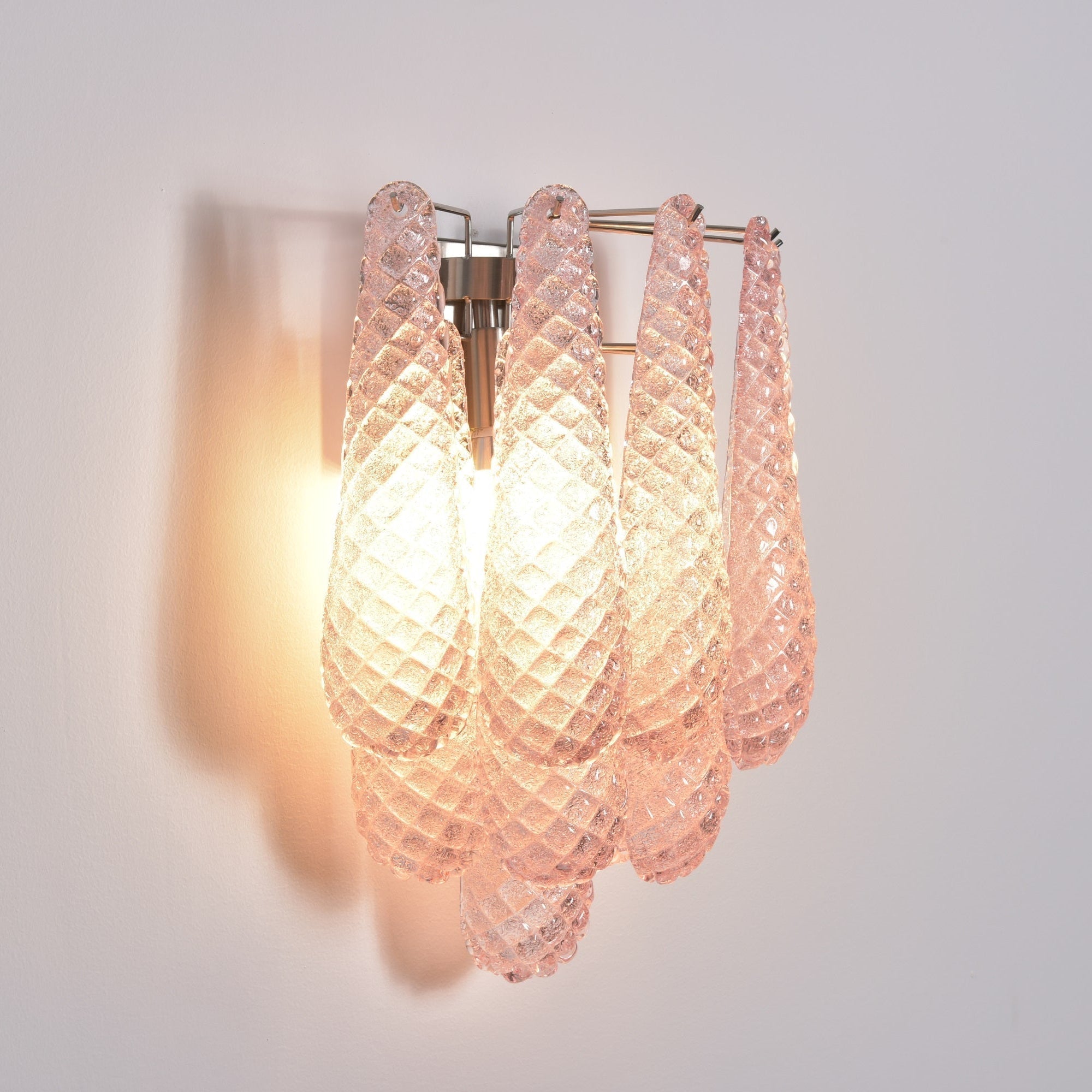 Aurora Wall Lamp Pink Teardrop Glass Floral Artistic - Neutralighting
