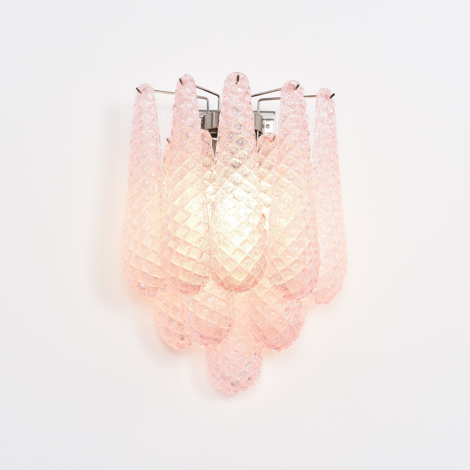 Aurora Wall Lamp Pink Teardrop Glass Floral Artistic - Neutralighting