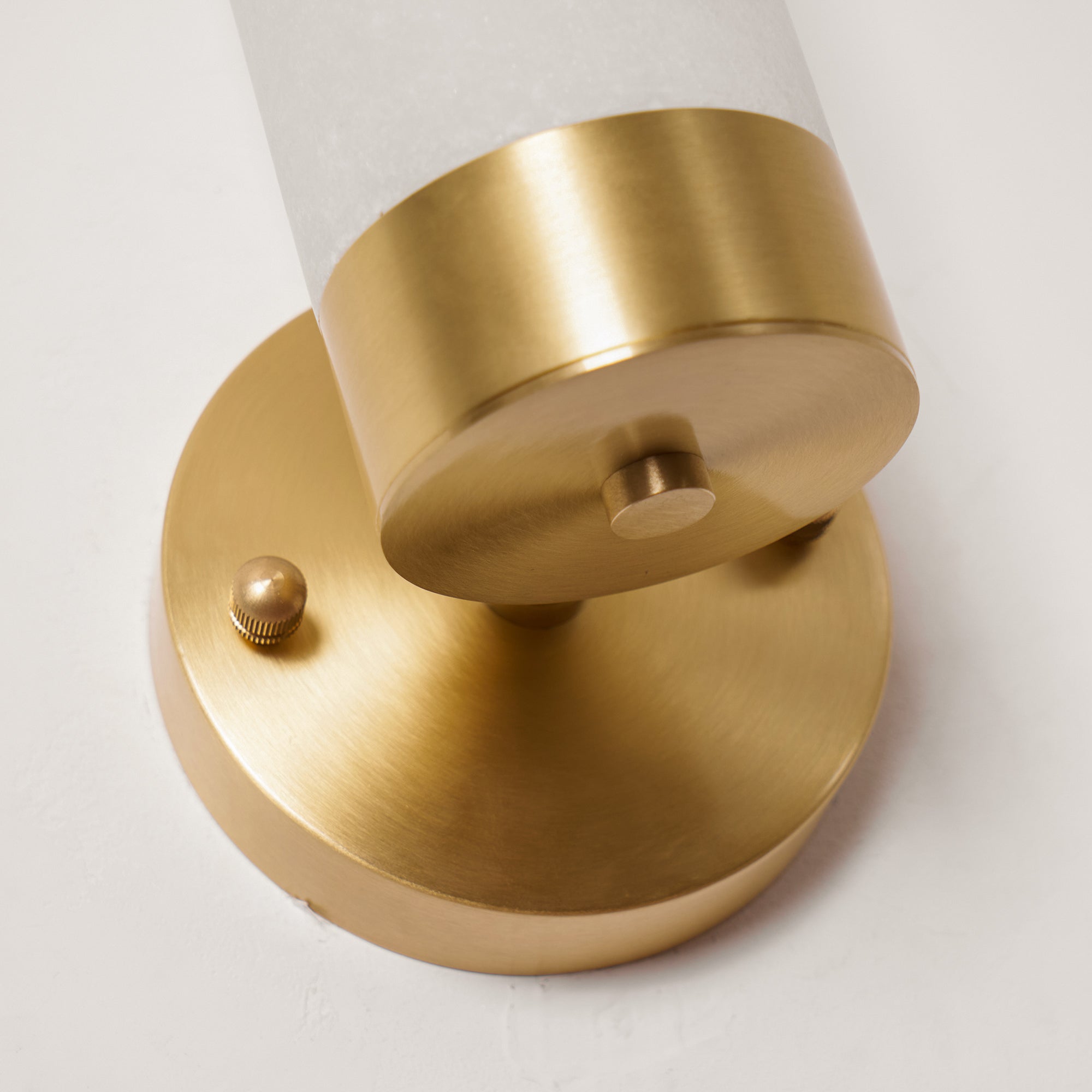 Olvynis Modern Minimalist Brass Alabaster Wall Lamp - Lamp Copper