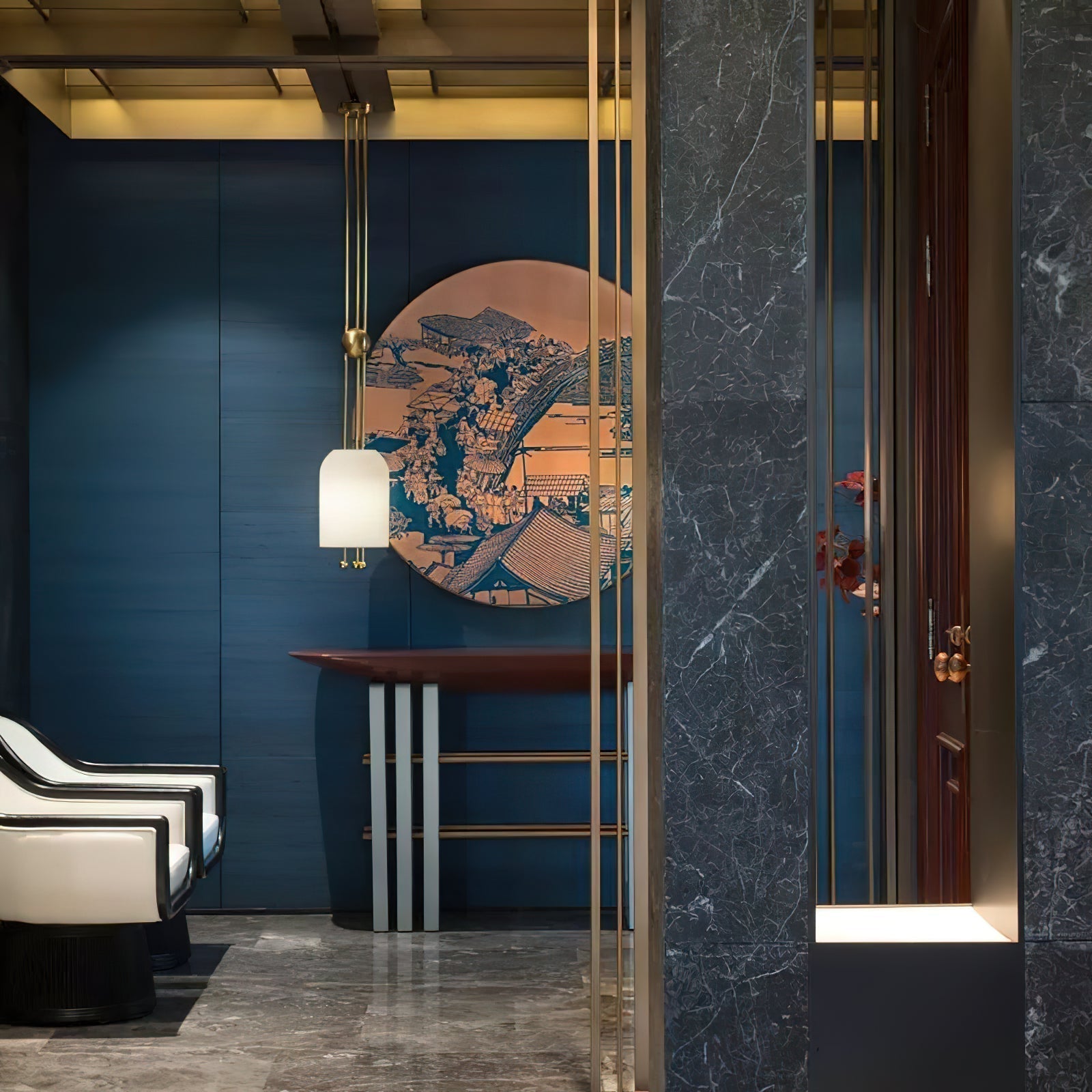 Ucaryra Premium Elegance Metal Glass Lantern Pendant Lamp - Lamp Copper