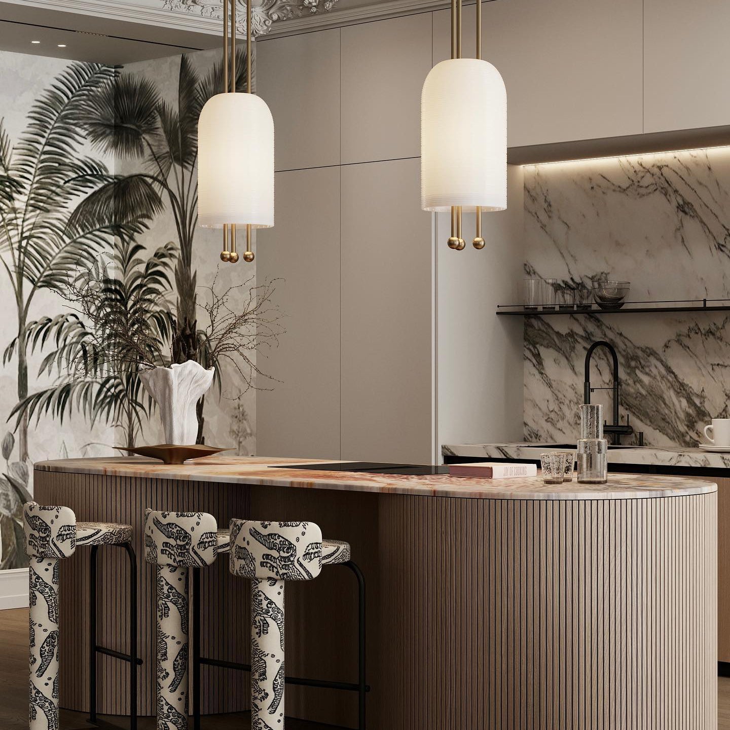 Ucaryra Premium Elegance Metal Glass Lantern Pendant Lamp - Lamp Copper