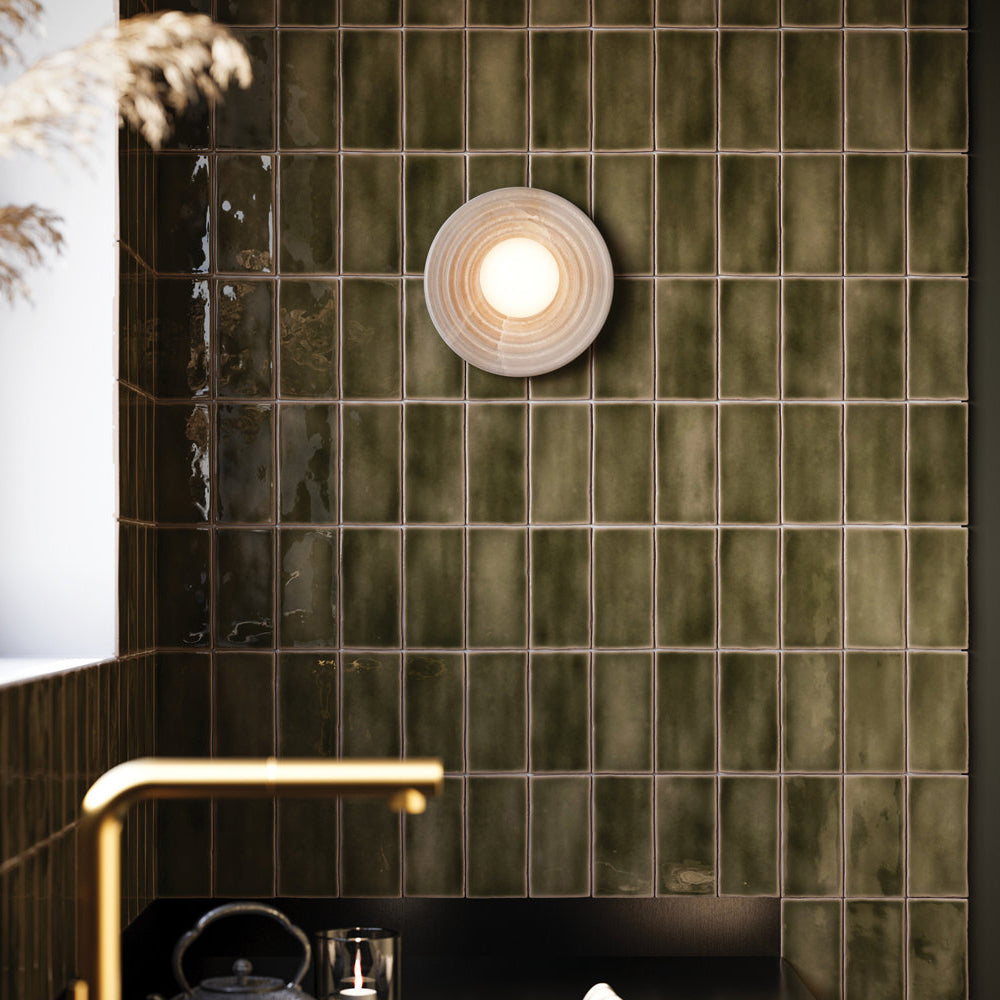 Syraean Modern Minimalist Alabaster Glass Wall Lamp - Lamp Copper