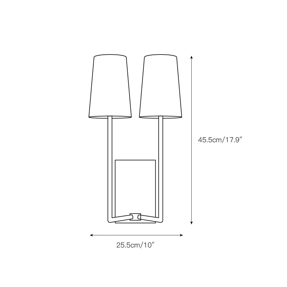 Sytheir Vintage Art Brass Fabric Wall Lamp - Lamp Copper