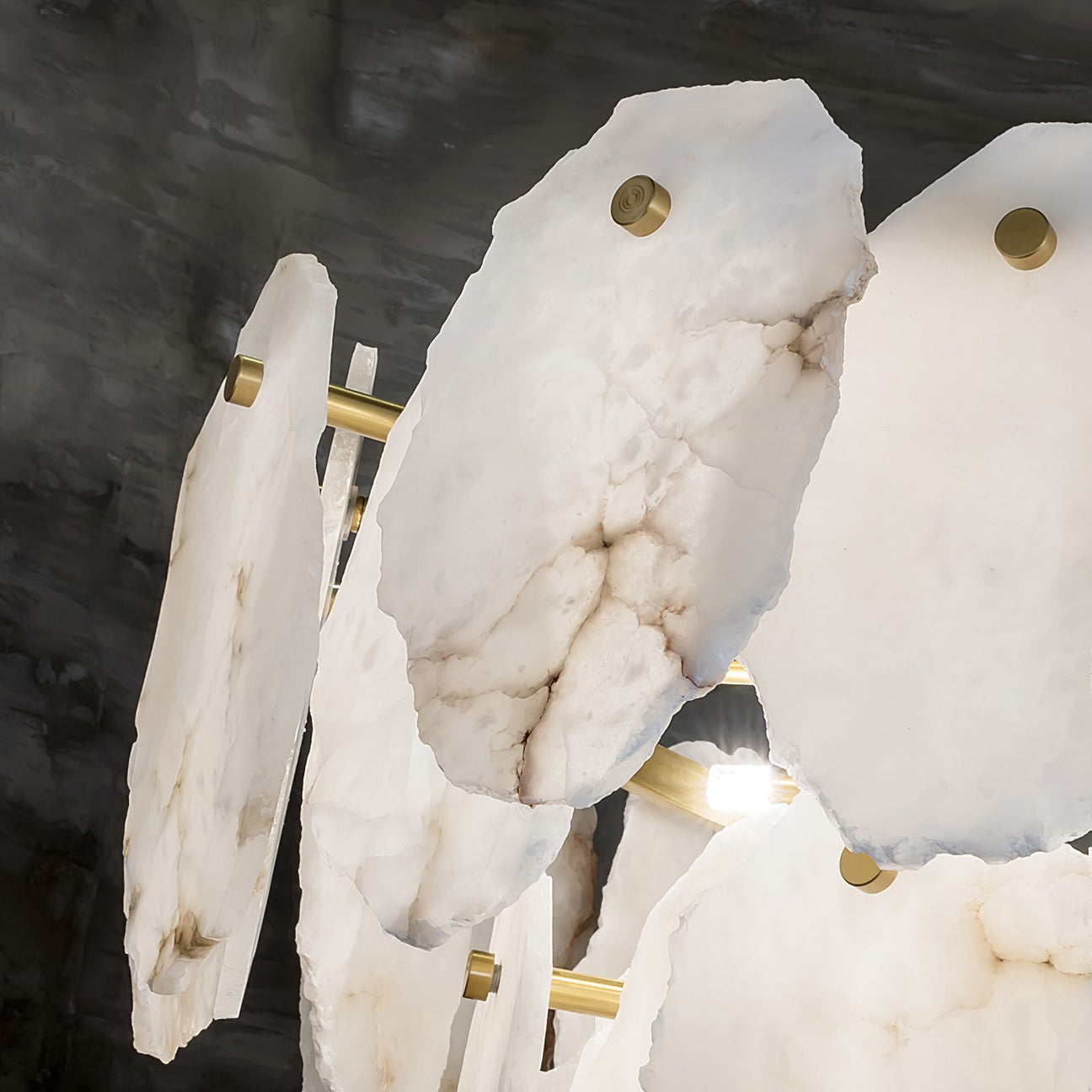Leon Alabaster Chandelier Layered Stone Slices - Letslighting