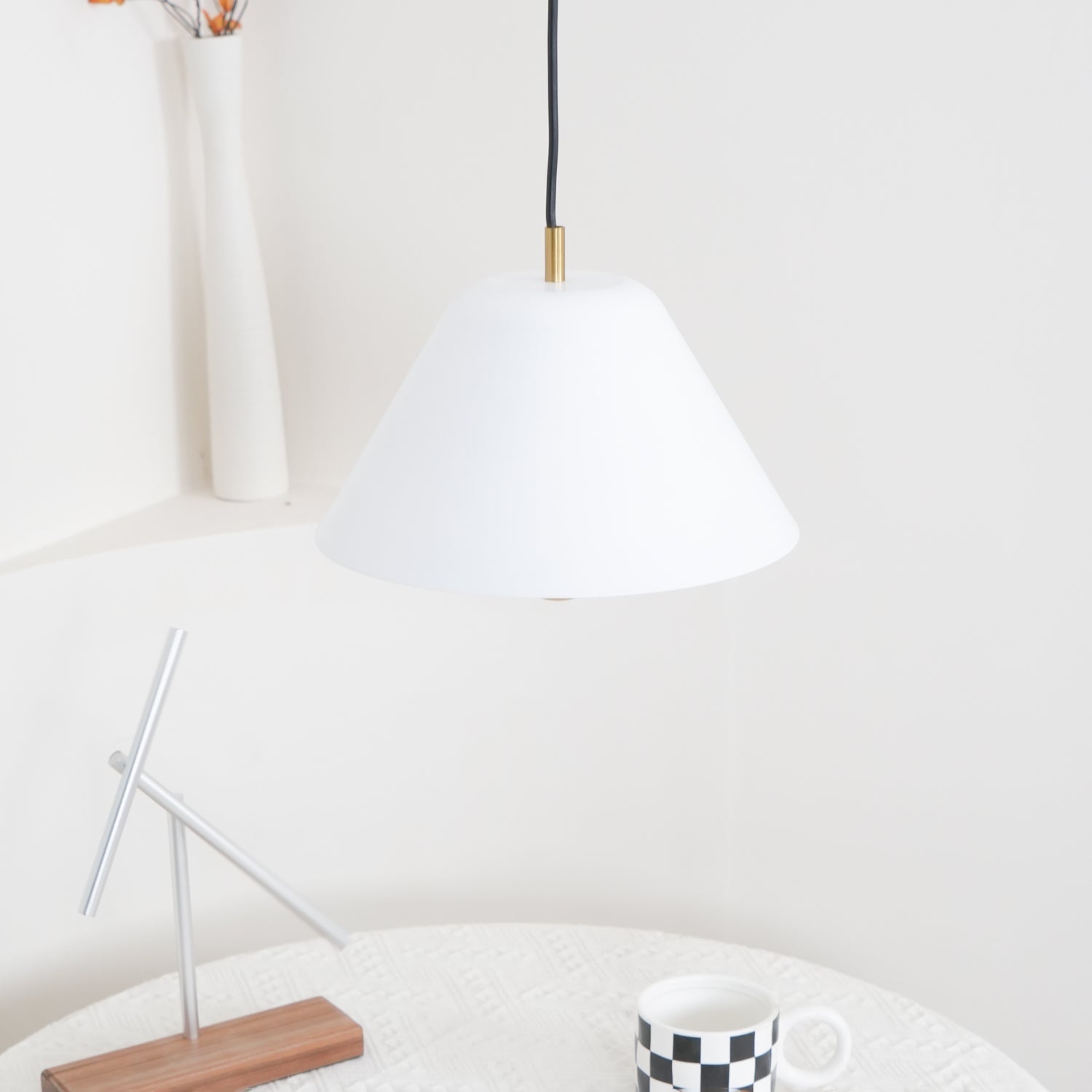 Pendant Lamp Modern Metal Shade in Green and White Minimalist - Letslighting