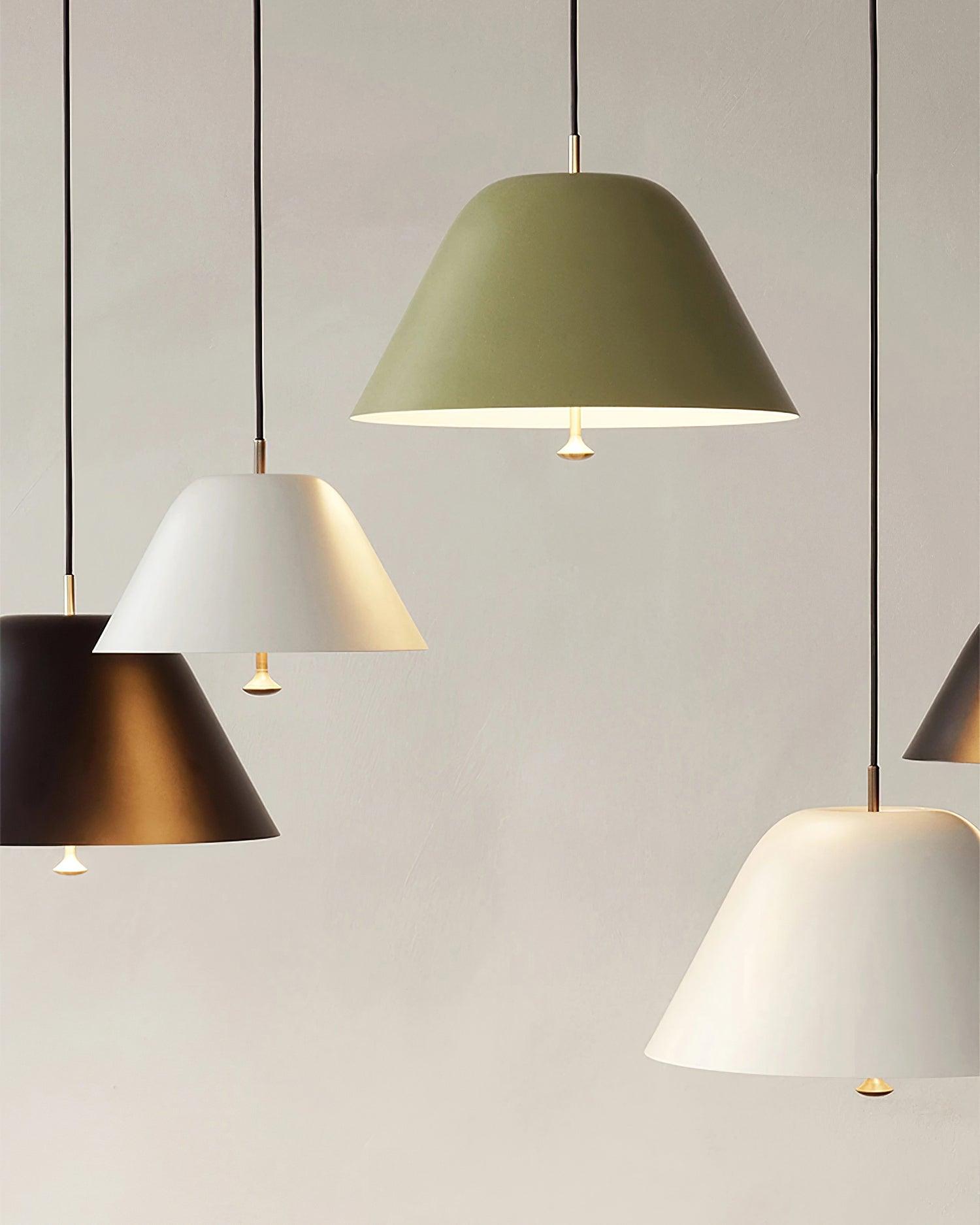 Pendant Lamp Modern Metal Shade in Green and White Minimalist - Letslighting