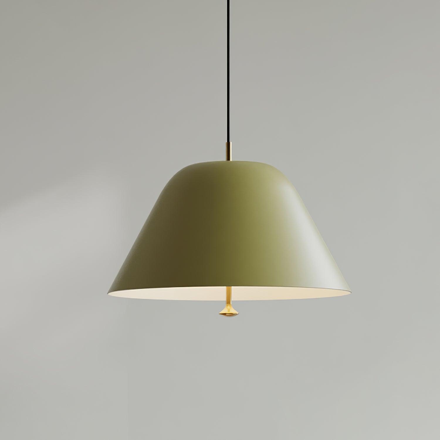 Pendant Lamp Modern Metal Shade in Green and White Minimalist - Letslighting