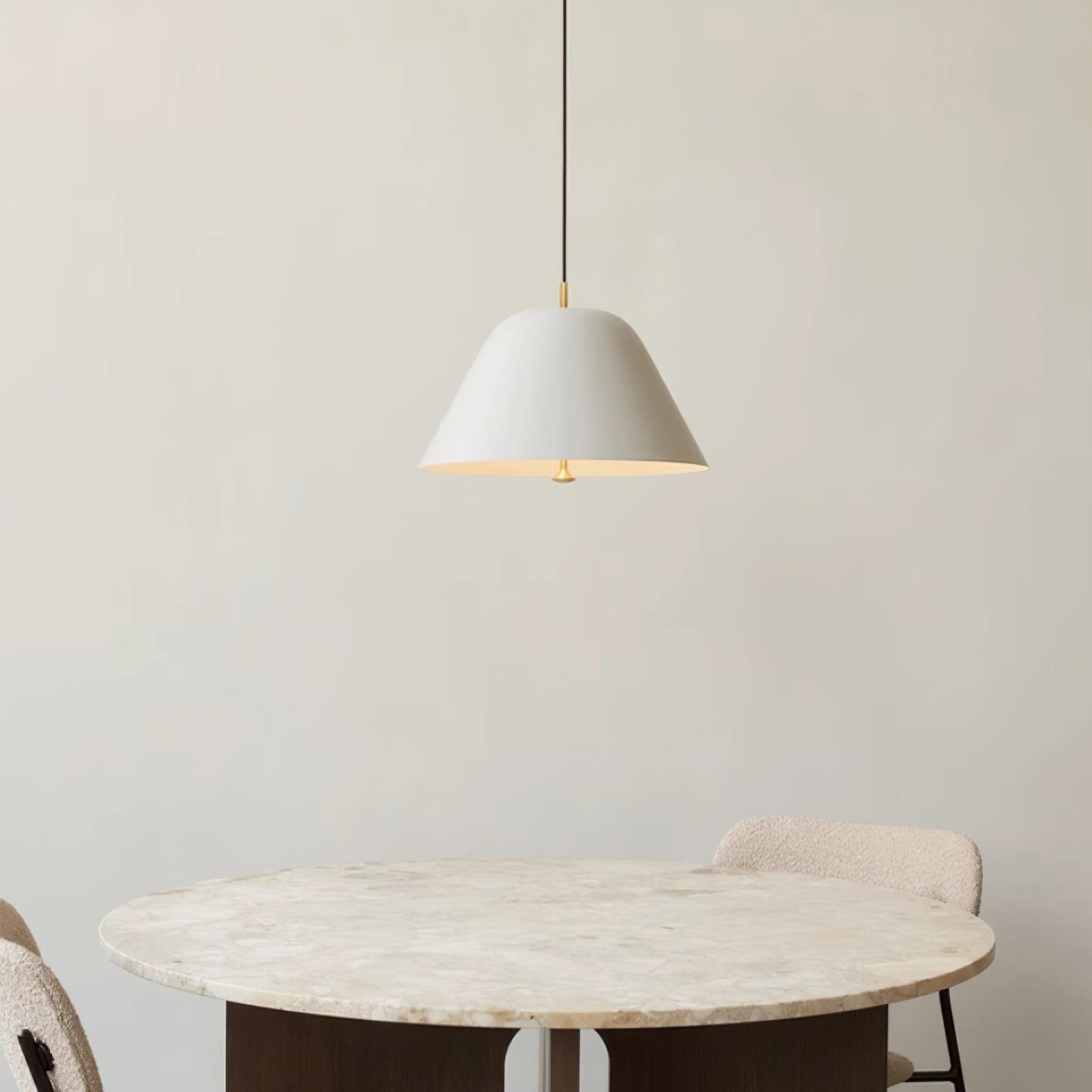 Pendant Lamp Modern Metal Shade in Green and White Minimalist - Letslighting