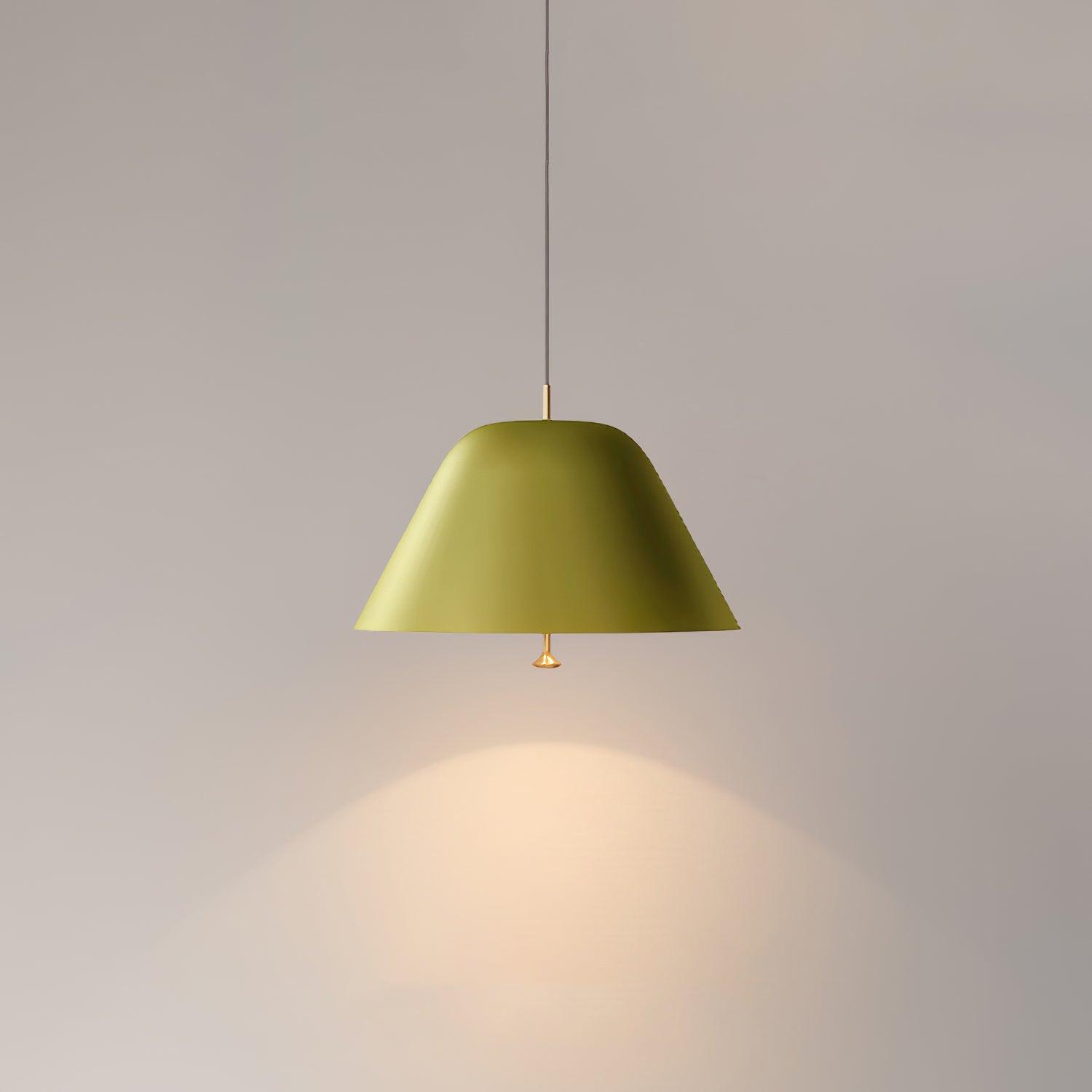 Pendant Lamp Modern Metal Shade in Green and White Minimalist - Letslighting