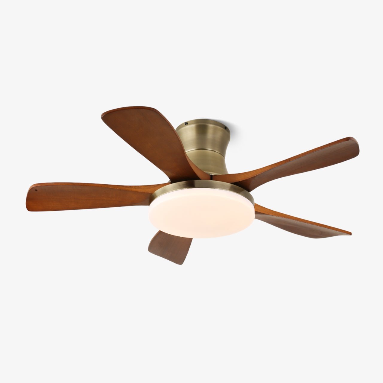 Ventilatore da Soffitto Brevo con Luce e Pale in Legno