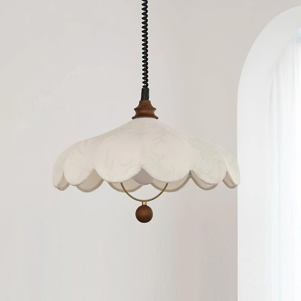 Ritta Lampada a Sospensione con Paralume Floreale Vintage