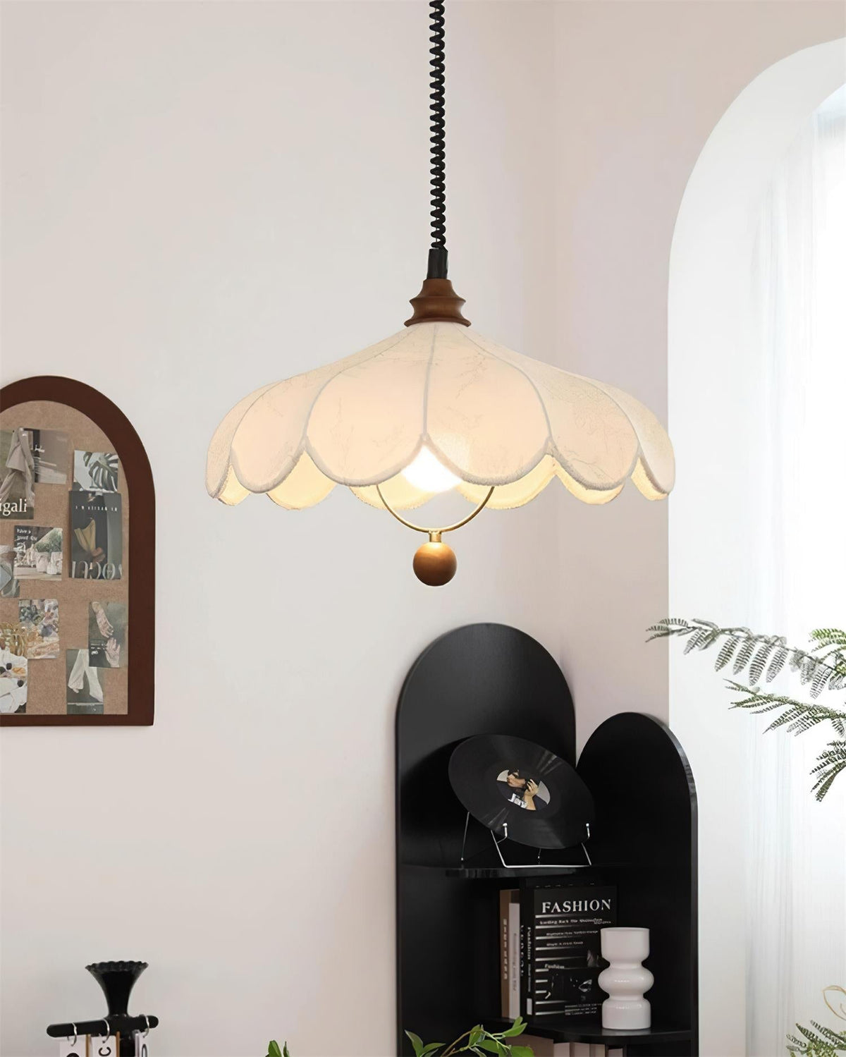 Pendant Lamp Petals with Pattern Vintage Floral French Elegance - Letslighting