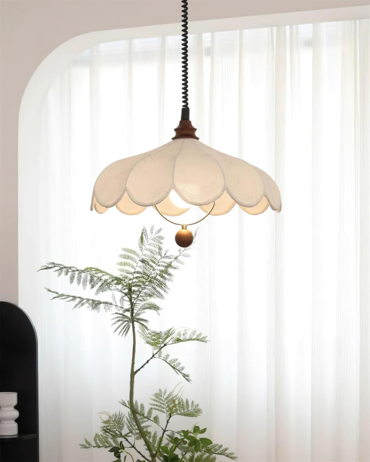 Pendant Lamp Petals with Pattern Vintage Floral French Elegance - Letslighting