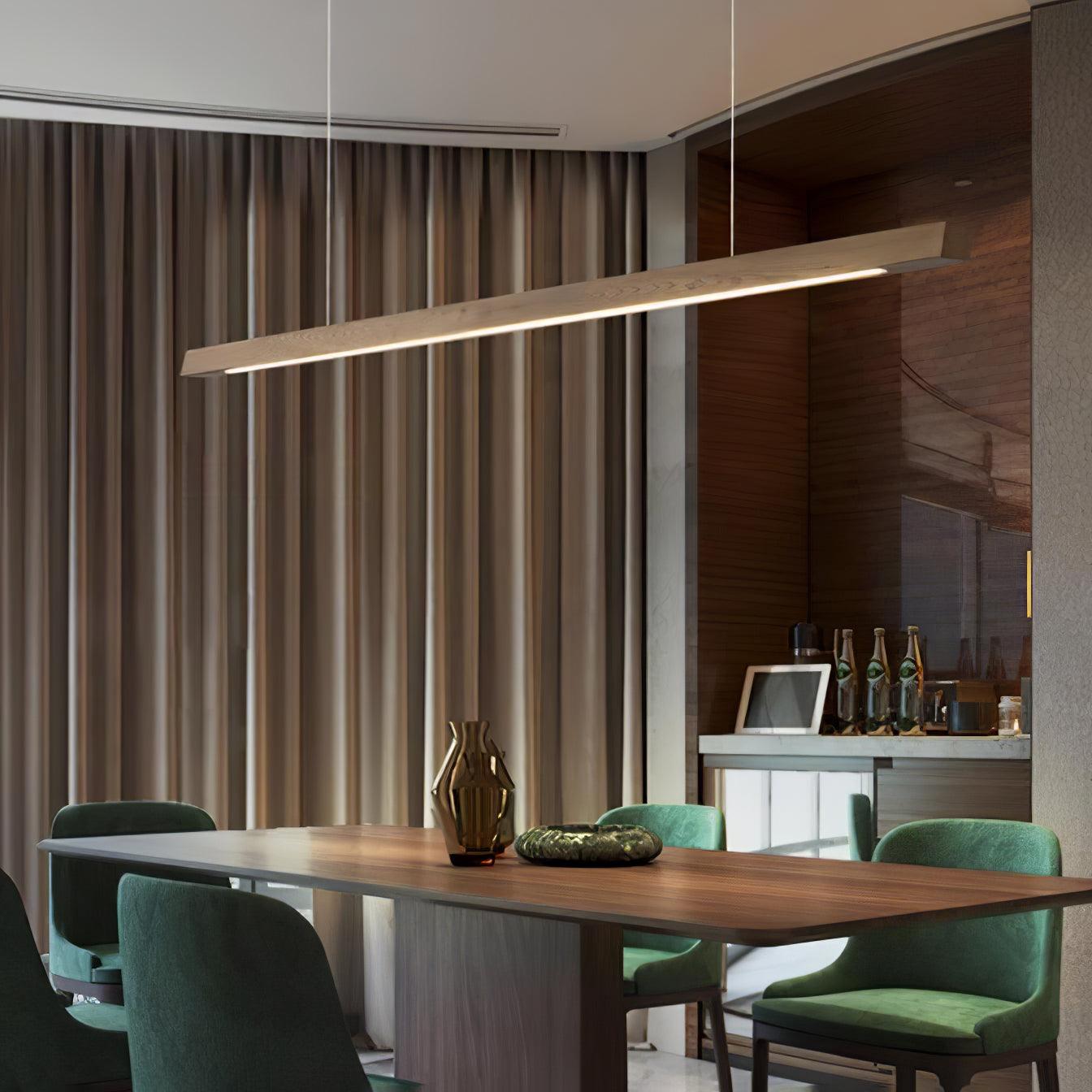 Muto Lampada a Sospensione Lineare a Forma di Bastone Design in Legno