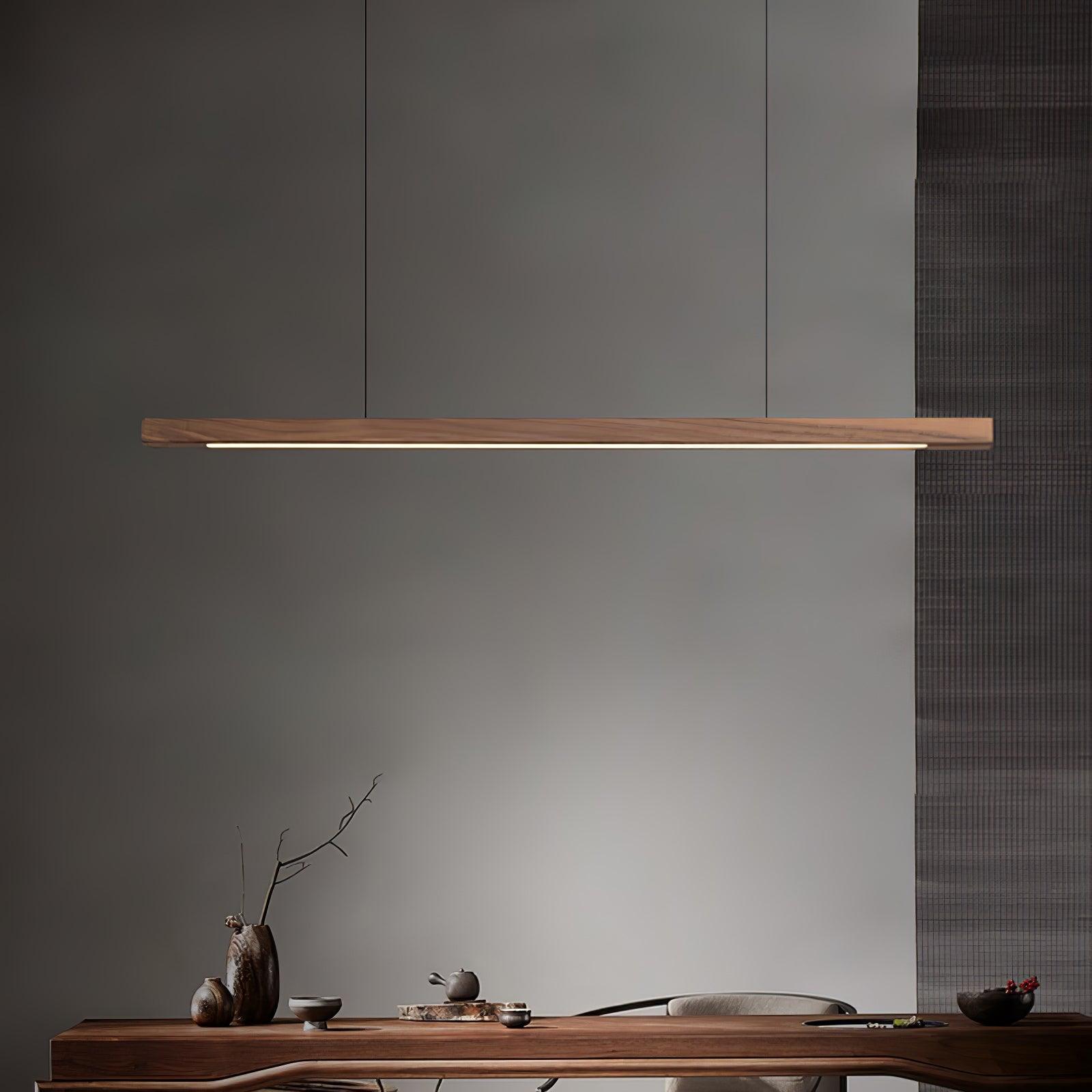 Muto Lampada a Sospensione Lineare a Forma di Bastone Design in Legno