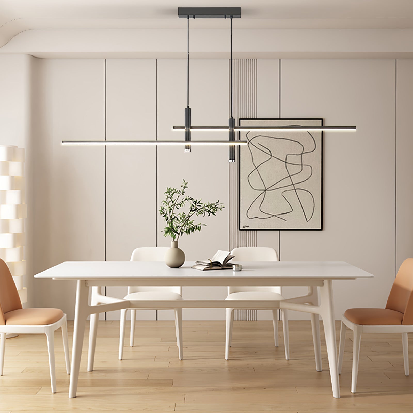 Arisha Lampada a Sospensione Lineare Moderna per Sala da Pranzo