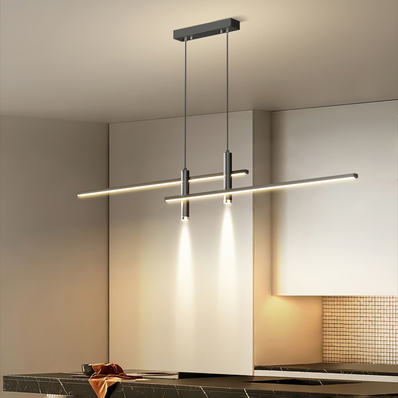 Arisha Lampada a Sospensione Lineare Moderna per Sala da Pranzo