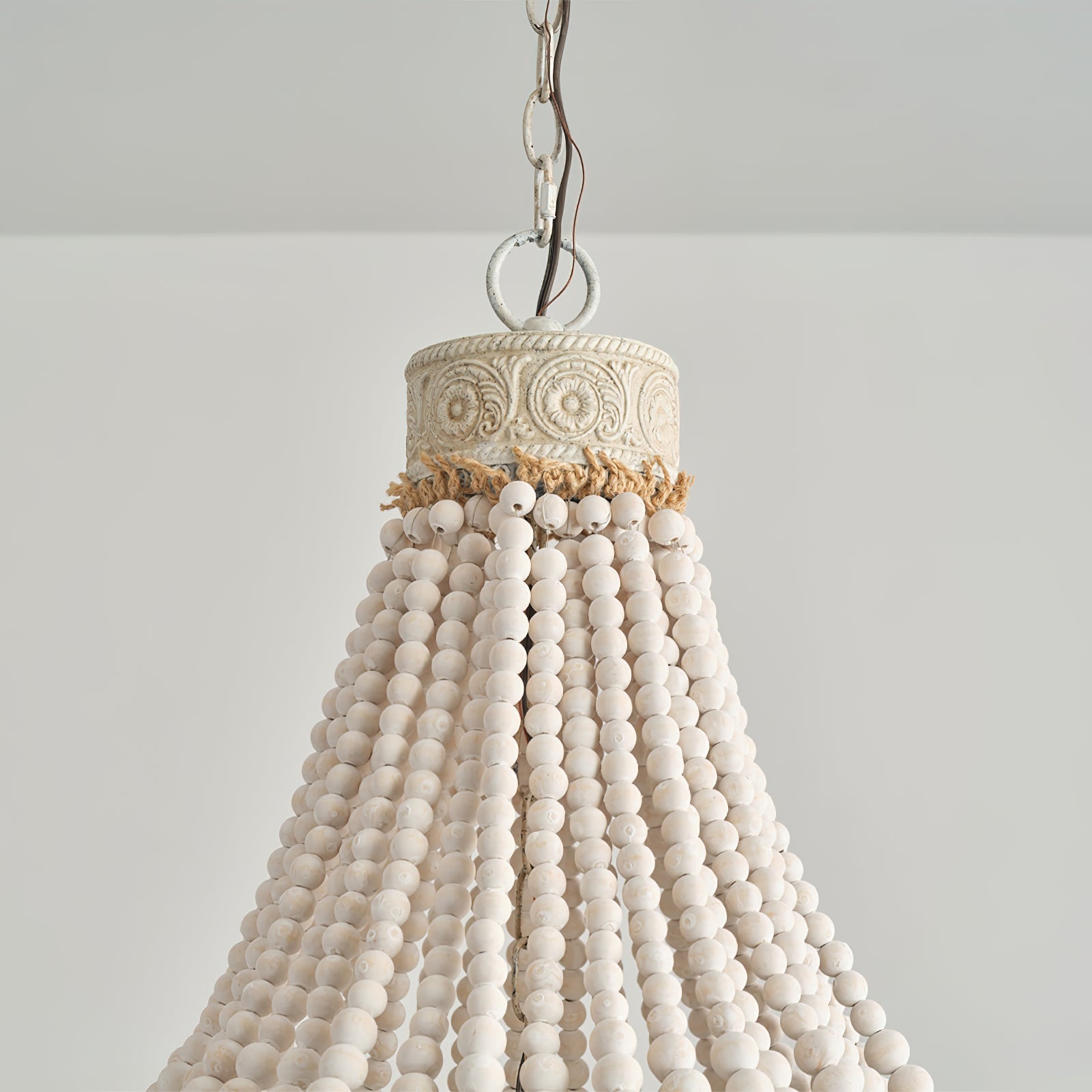Ulvararis Postmodern Luxury Beaded Wooden Metal Chandelier - Lamp Copper
