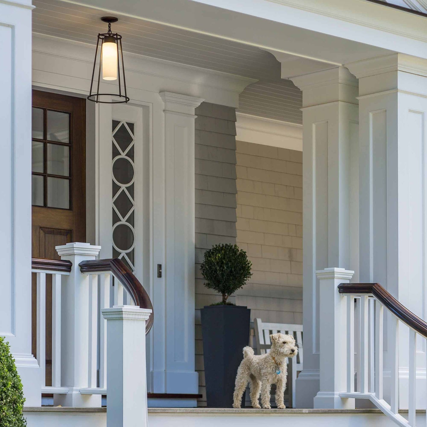 Vasilora Vintage Industrial Metal Glass Outdoor Pendant Lamp - Lamp Copper