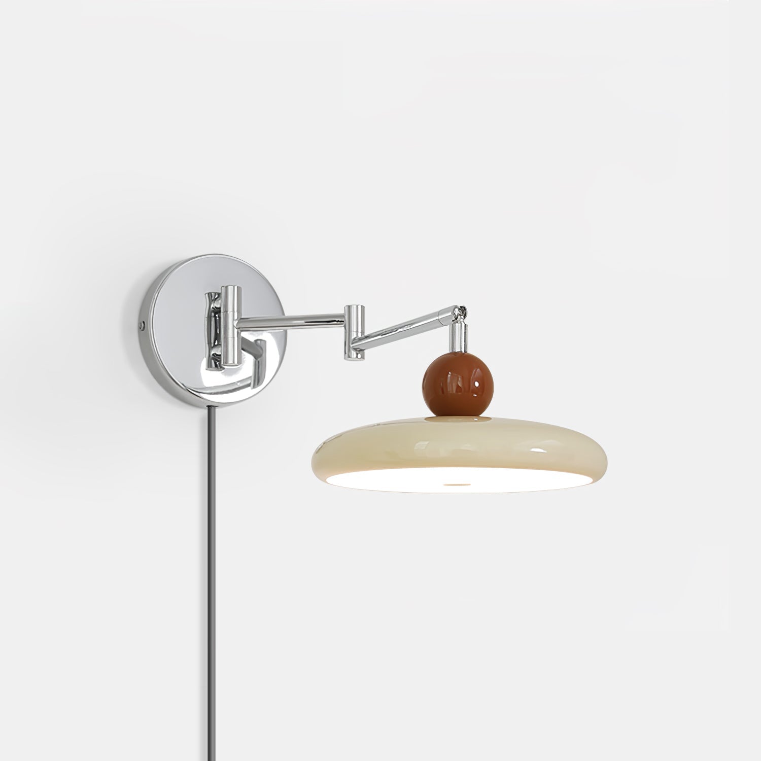 Aria Lampada da Parete con Spina Verde/Beige