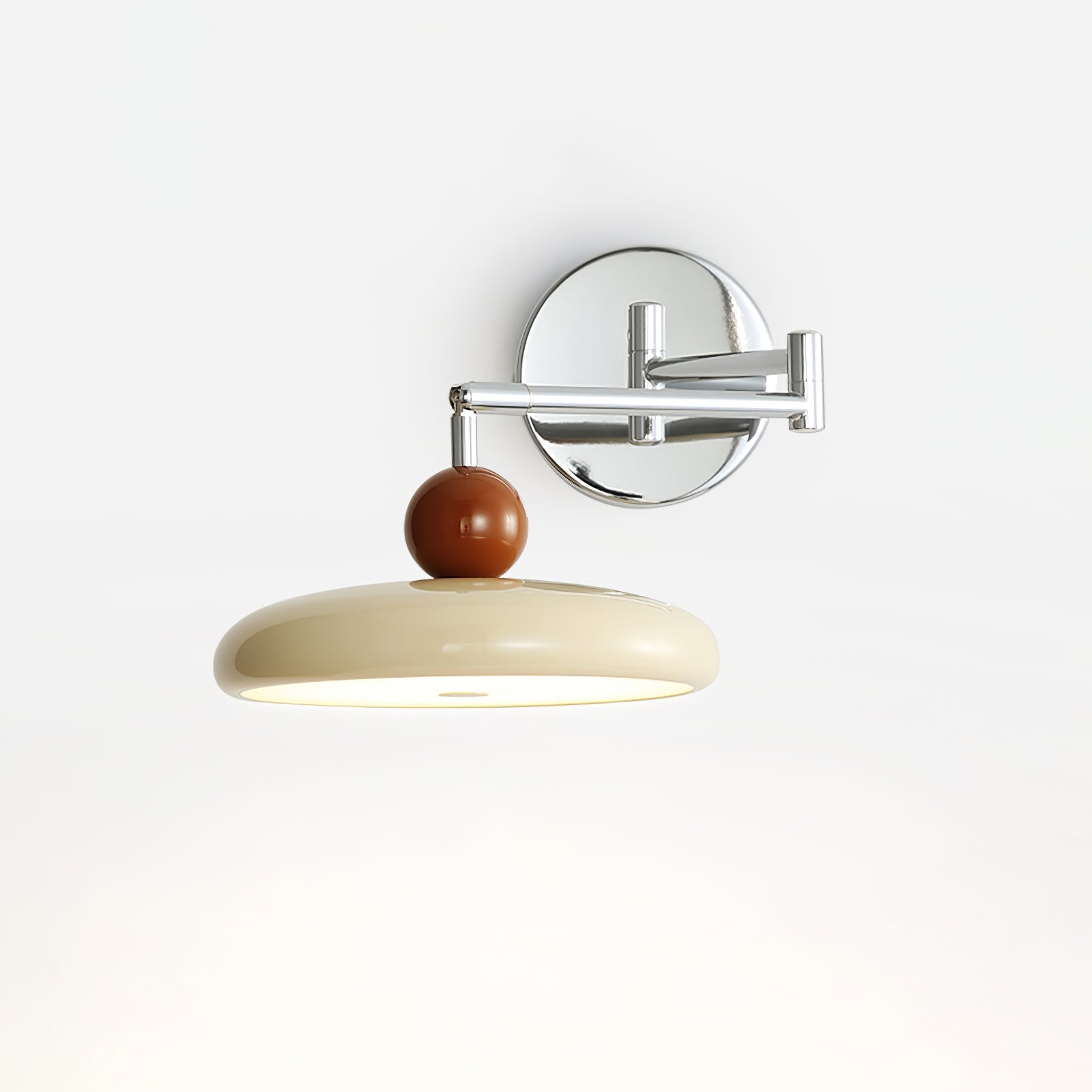 Aria Lampada da Parete con Spina Verde/Beige