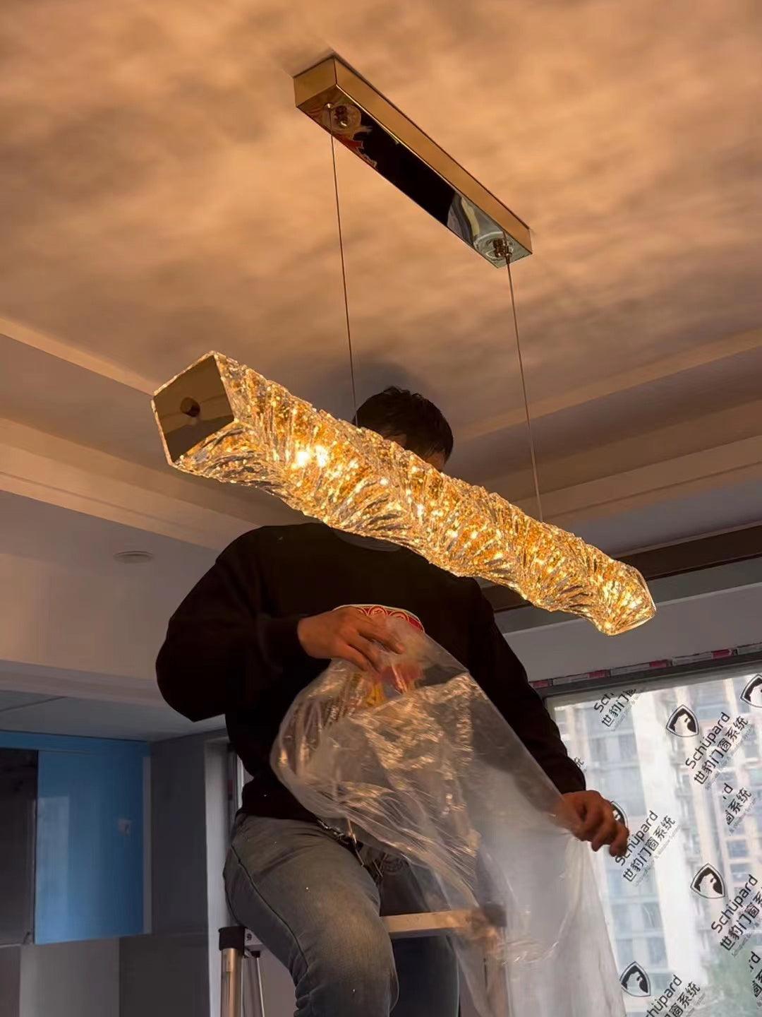 Long Crystal Pendant Lamp - Blowlighting