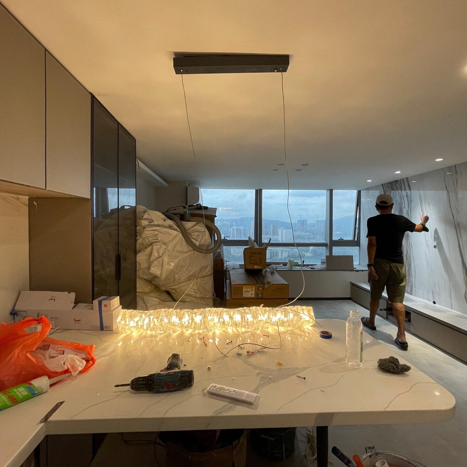 Long Crystal Pendant Lamp - Blowlighting