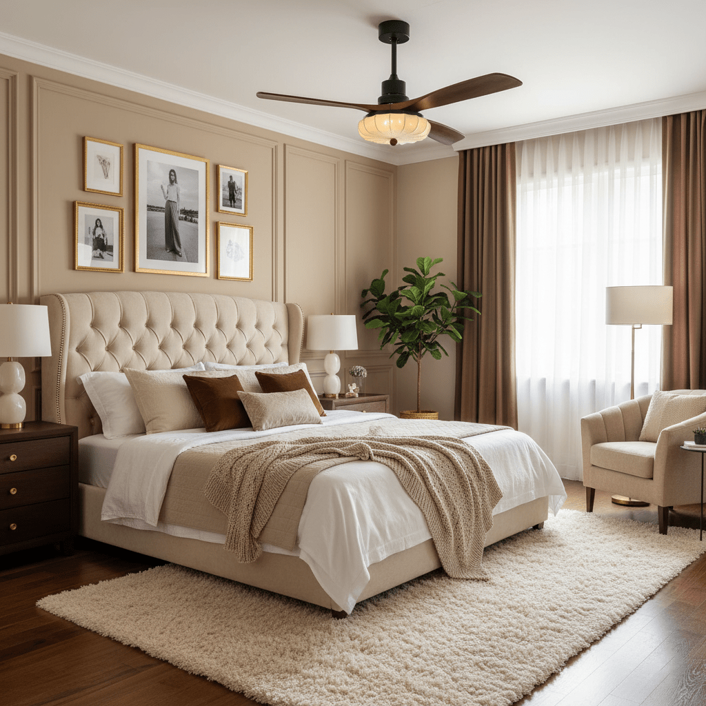 Ventilatore da Soffitto con Luce Jasper Bloom, dimensioni Modello A