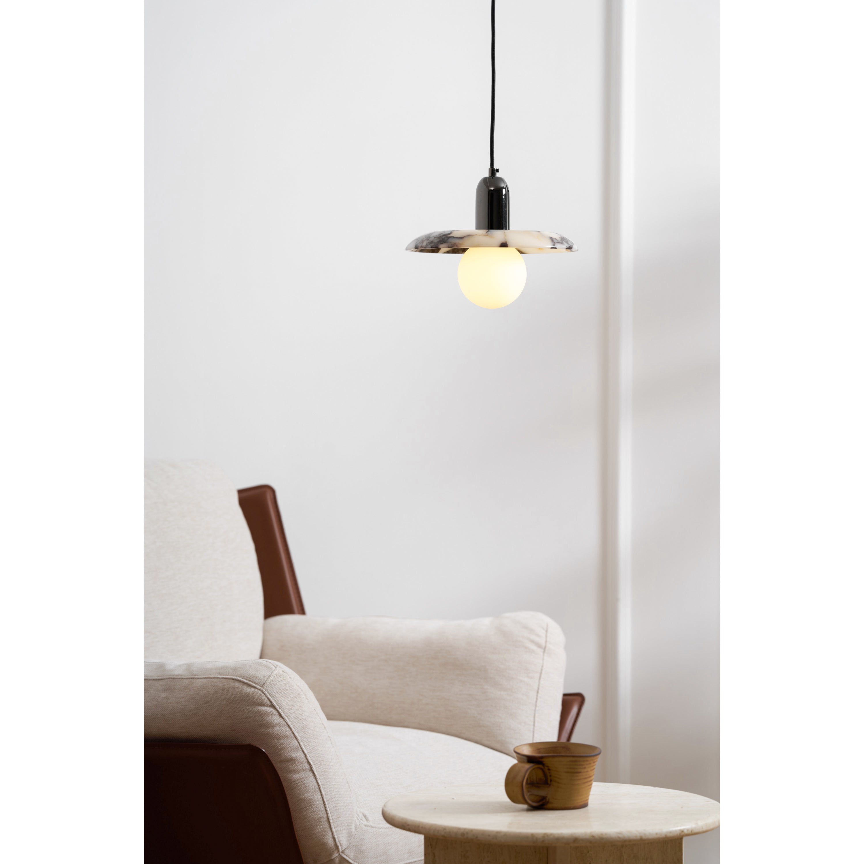Ulcaran Modern Minimalist Marble Metal Pendant Lamp - Lamp Copper