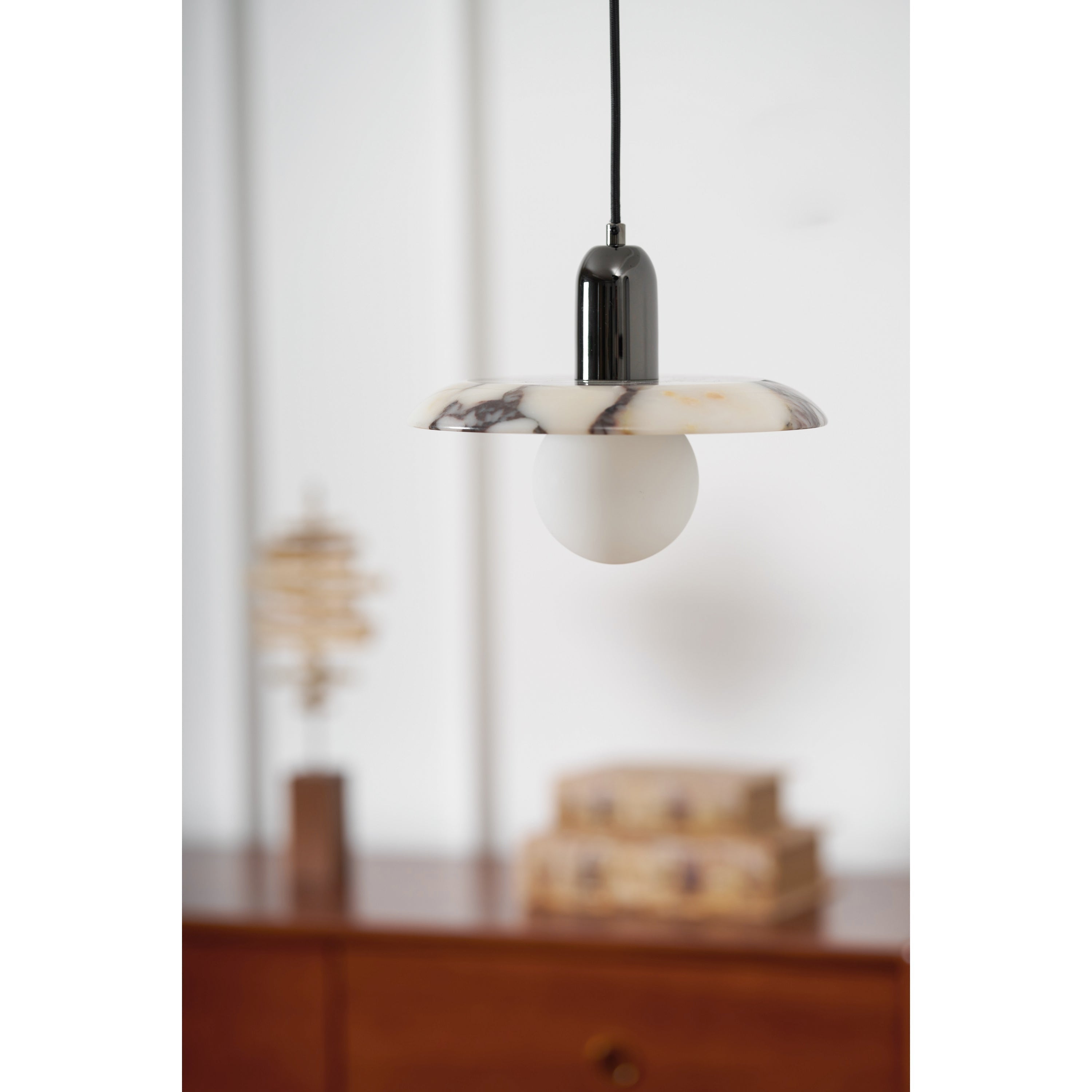 Ulcaran Modern Minimalist Marble Metal Pendant Lamp - Lamp Copper