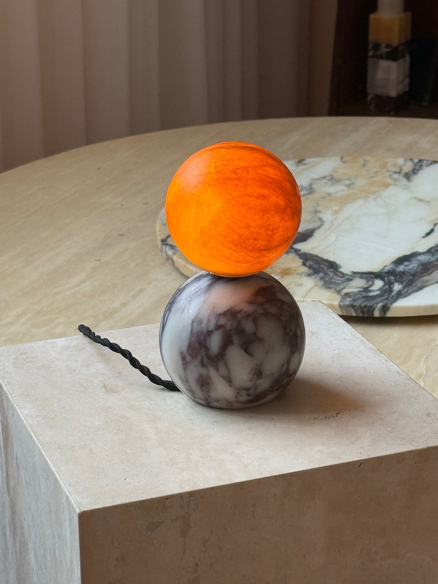 Lucide Marbol Table Lamp - Lamp Copper