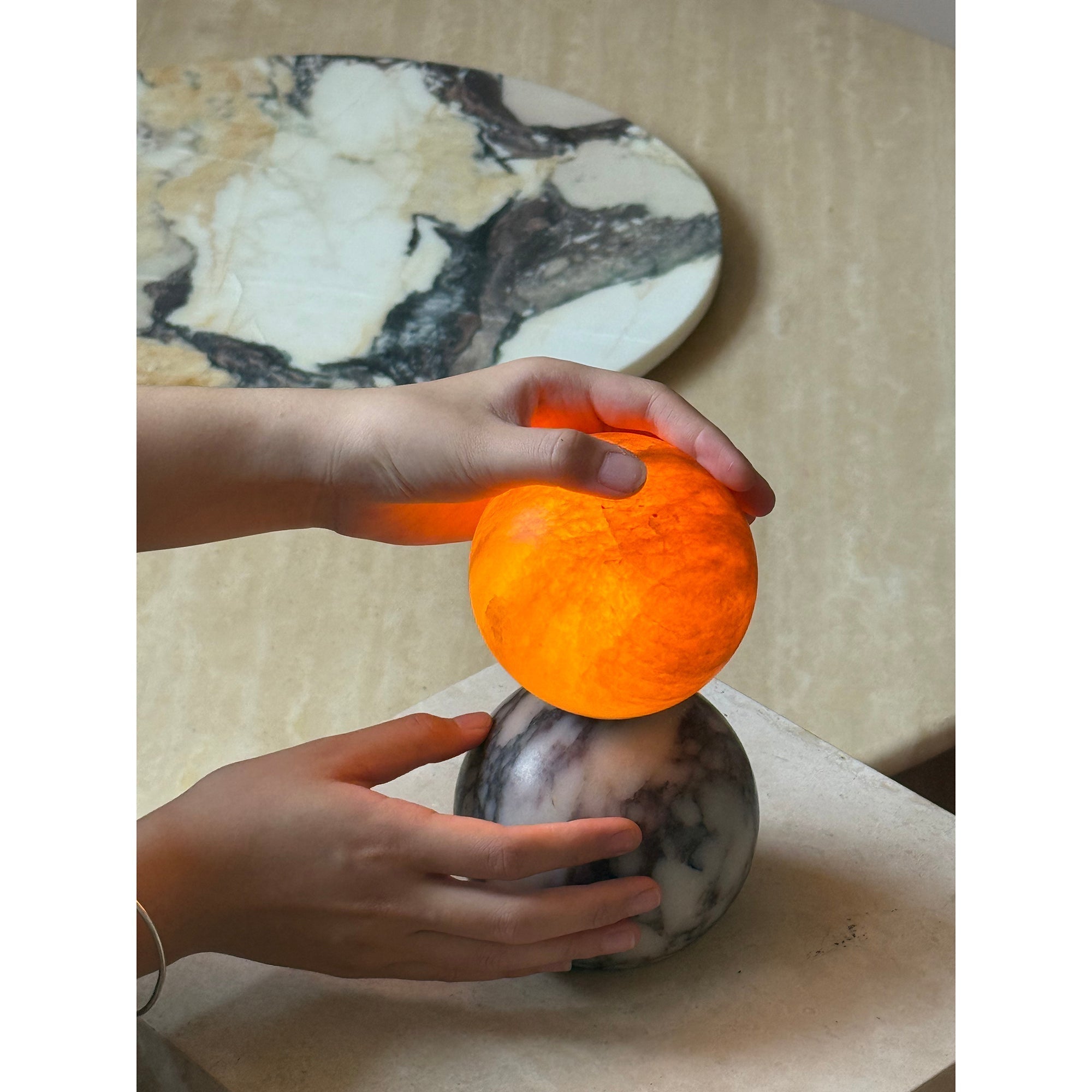 Lucide Marbol Table Lamp - Lamp Copper