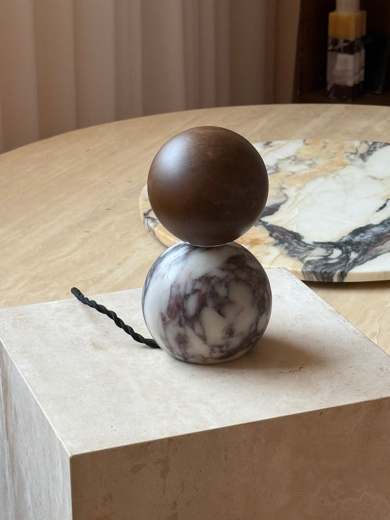 Lucide Marbol Table Lamp - Lamp Copper
